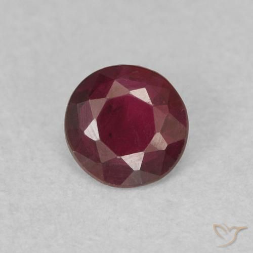 0.26ct Natural Rojo vino Rubí, Redondo, SI