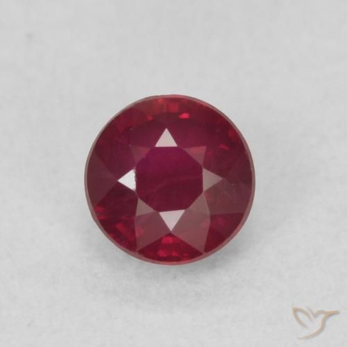 0.33ct Natural Rojo oscuro Rubí, Redondo, SI