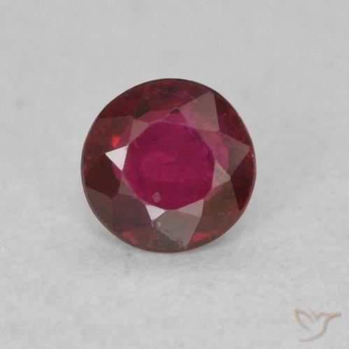 0.22ct Natural Rojo medio Rubí, Redondo, SI