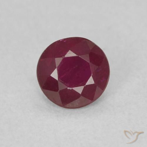 0.24ct Natural Rojo medio Rubí, Redondo, SI