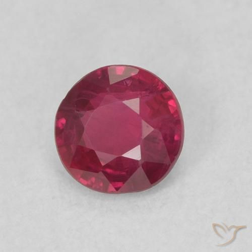 Rubí Rojo sangre natural de 0.29 ct, Redondo, SI