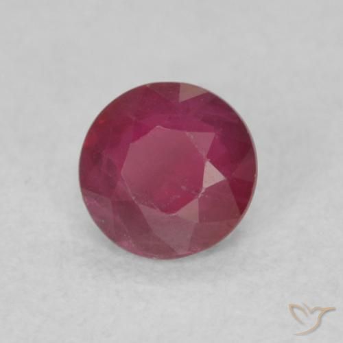 Rubí Rojo vino natural de 0.30 ct, Redondo, SI