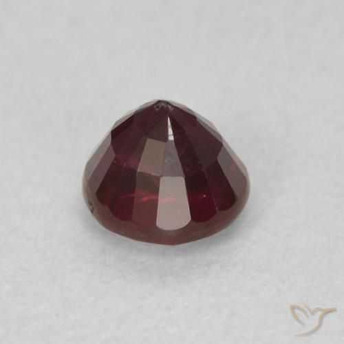 Rubí Rojo oscuro natural de 0.36 ct, Redondo, SI