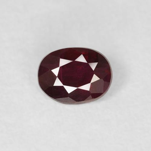 0.39ct Natural Rojo oscuro Rubí, Ovalada, VS