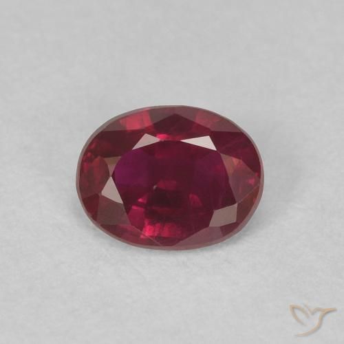 0.41ct Natural Rojo oscuro Rubí, Ovalada, VS