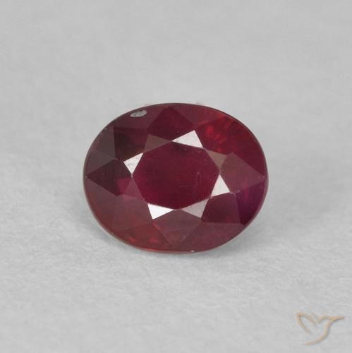 0.53ct Natural Rojo vino Rubí, Ovalada, VS