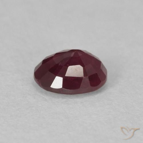 Rubí Rojo vino natural de 0.53 ct, Ovalada, VS