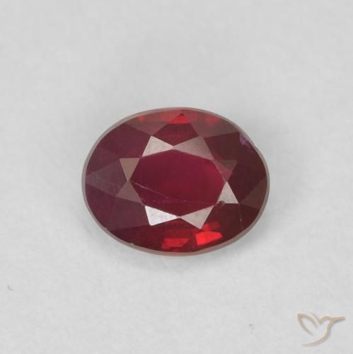 0.43ct Natural Rojo medio Rubí, Ovalada, VS