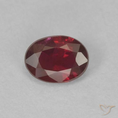 0.39ct Natural Rojo oscuro Rubí, Ovalada, VS