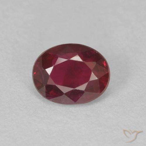 0.46ct Natural Rojo oscuro Rubí, Ovalada, VS