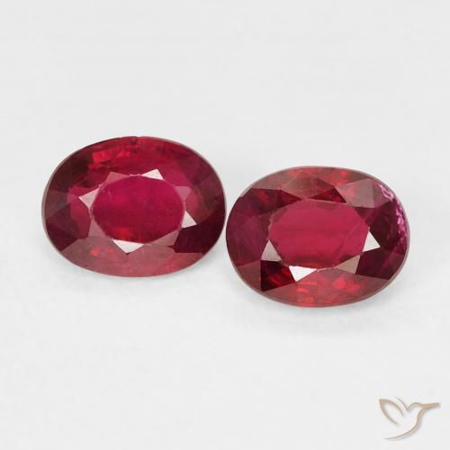 0.90ctw Natural Rojo medio Rubí, Ovalada, VS-SI