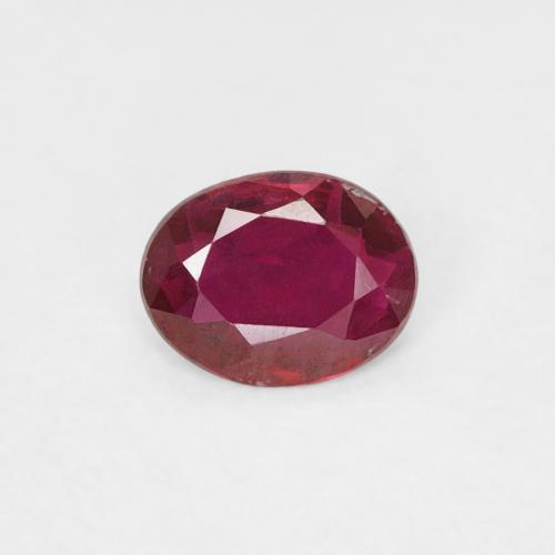 0.26ct Natural Rojo oscuro Rubí, Ovalada, VVS-VS