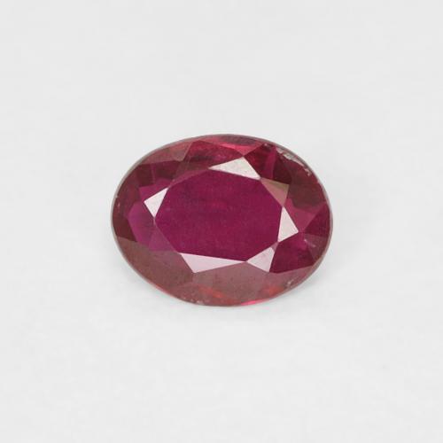 Rubí Rojo oscuro natural de 0.26 ct, Ovalada, VVS-VS