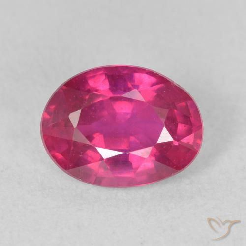 1.62ct Natural Rojo rosado Rubí, Ovalada, VS