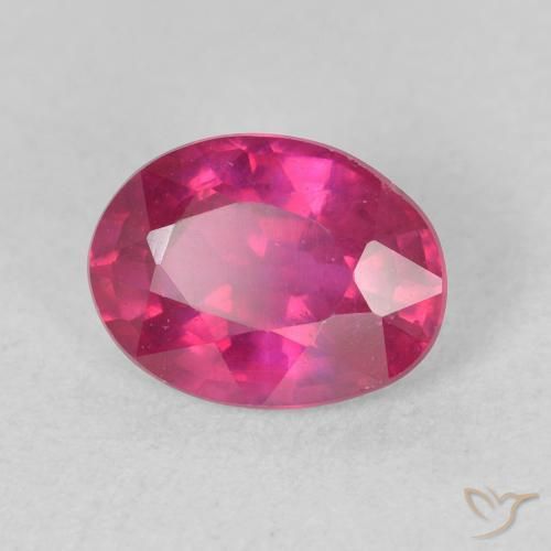 Rubí Rojo rosado natural de 1.62 ct, Ovalada, VS