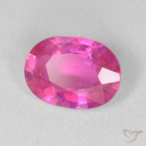 Rubí Rosado intenso natural de 1.50 ct, Ovalada, VS