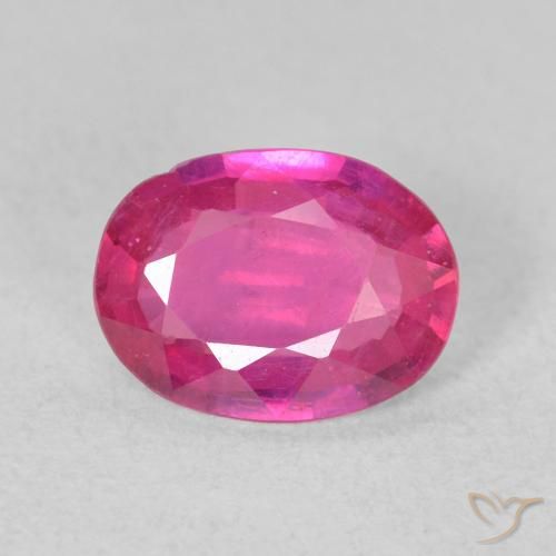 1.16ct Natural Medium Dark-Pink Rubí, Ovalada, VS