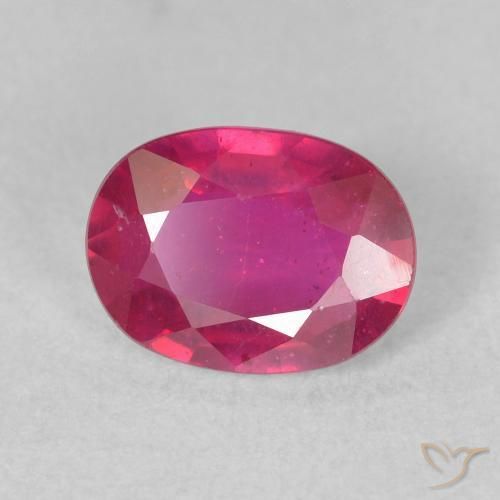 Rubí Rojo claro natural de 1.49 ct, Ovalada, VS