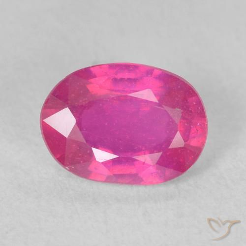 1.61ct Natural Medium Dark-Pink Rubí, Ovalada, VS