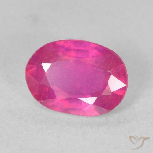 Rubí Medium Dark-Pink natural de 1.61 ct, Ovalada, VS