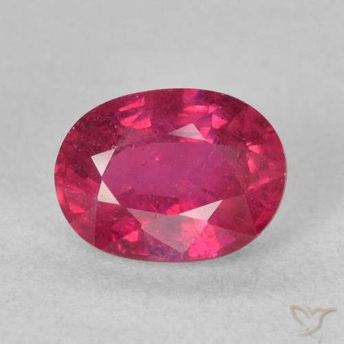 1.90ct Natural Rojo claro Rubí, Ovalada, VS