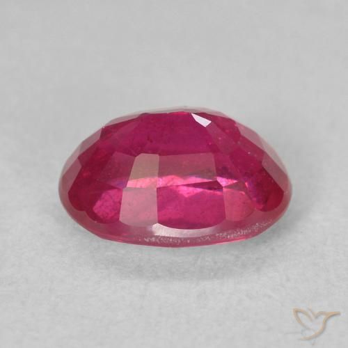 Rubí Rojo claro natural de 1.90 ct, Ovalada, VS