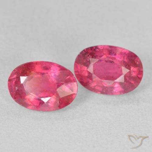 Gemas de Rubí Rosado intenso natural de 2.48 ct, Ovalada, VS
