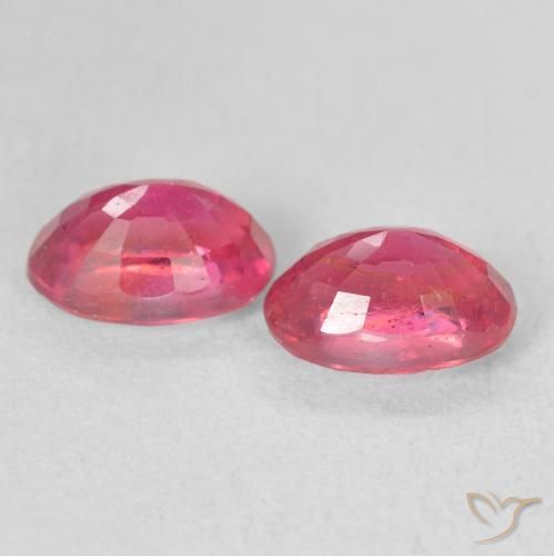 Gemas de Rubí Rosado intenso natural de 2.48 ct, Ovalada, VS