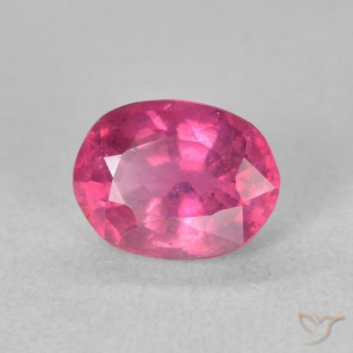 Rubí Rosado medio natural de 2.00 ct, Ovalada, VS