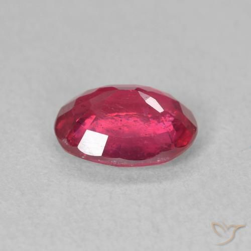 Rubí Rojo claro natural de 1.53 ct, Ovalada, VS