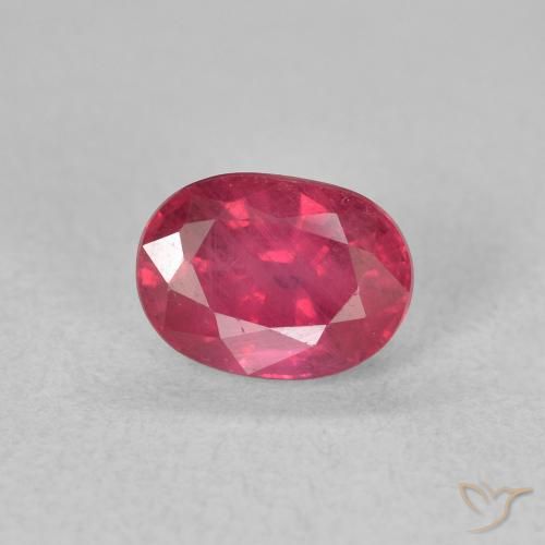 1.41ct Natural Rojo rosado Rubí, Ovalada, VS