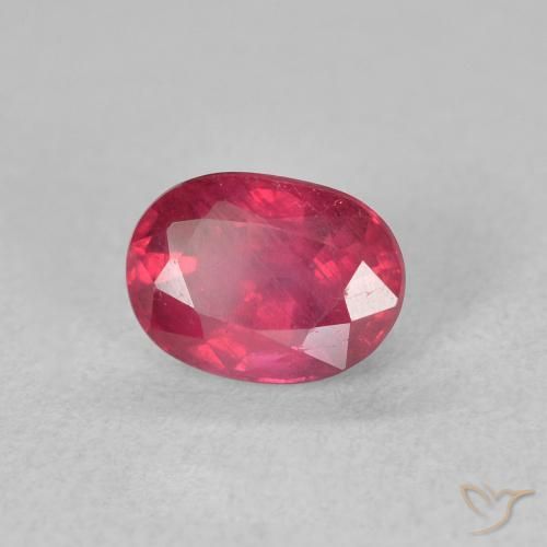Rubí Rojo rosado natural de 1.41 ct, Ovalada, VS