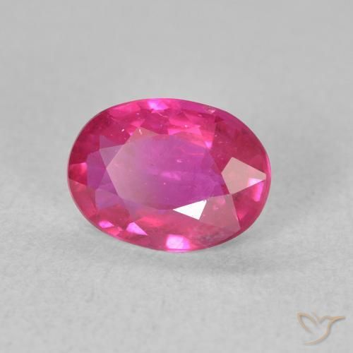 Rubí Medium Dark-Pink natural de 1.43 ct, Ovalada, VS