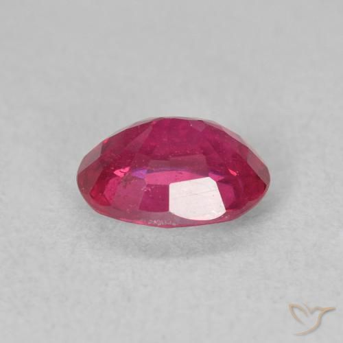 Rubí Rojo claro natural de 1.66 ct, Ovalada, VS