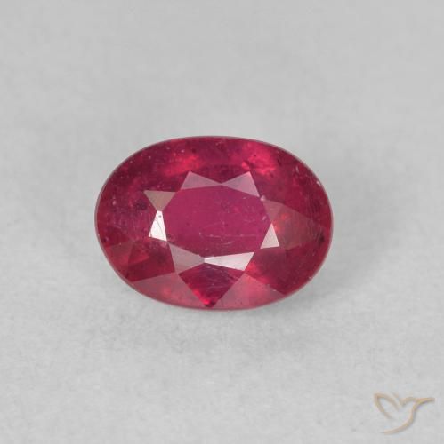 1.53ct Natural Rosado rojizo intenso Rubí, Ovalada, VS