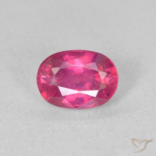 1.34ct Natural Medium Dark-Pink Rubí, Ovalada, VS