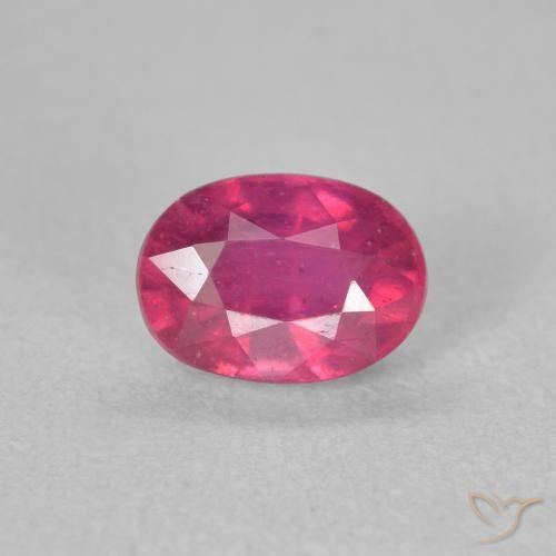 1.39ct Natural Rojo claro Rubí, Ovalada, VS