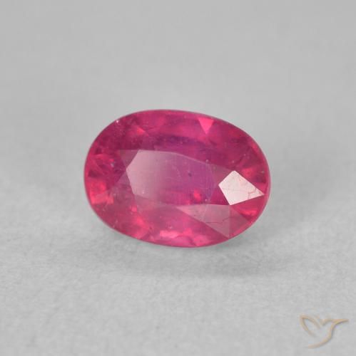 Rubí Rojo claro natural de 1.39 ct, Ovalada, VS