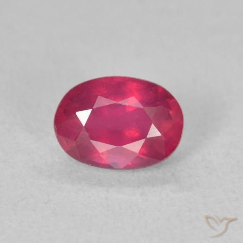1.34ct Natural Rosado rojizo Rubí, Ovalada, VS