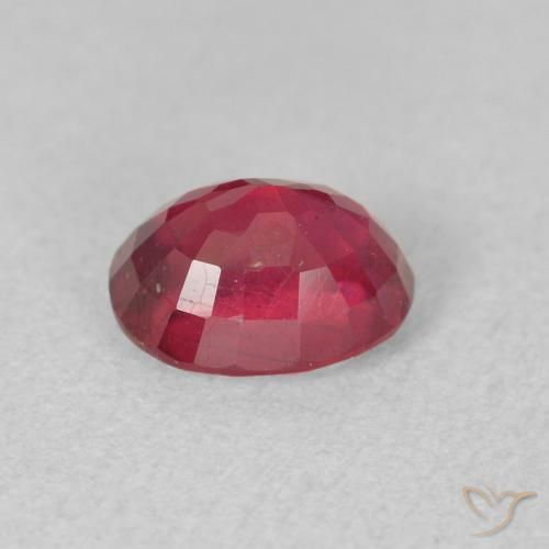 Rubí Rosado rojizo intenso natural de 1.20 ct, Ovalada, VS