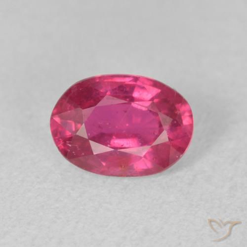 0.98ct Natural Rojo claro Rubí, Ovalada, VS