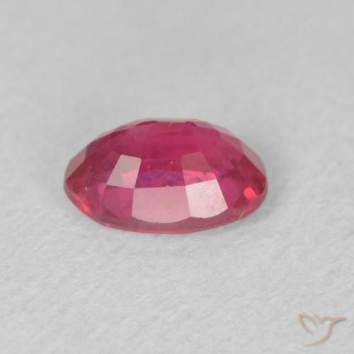 Rubí Rojo claro natural de 0.98 ct, Ovalada, VS