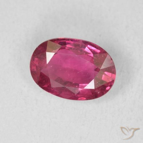 Rubí Rojo claro natural de 1.02 ct, Ovalada, VS