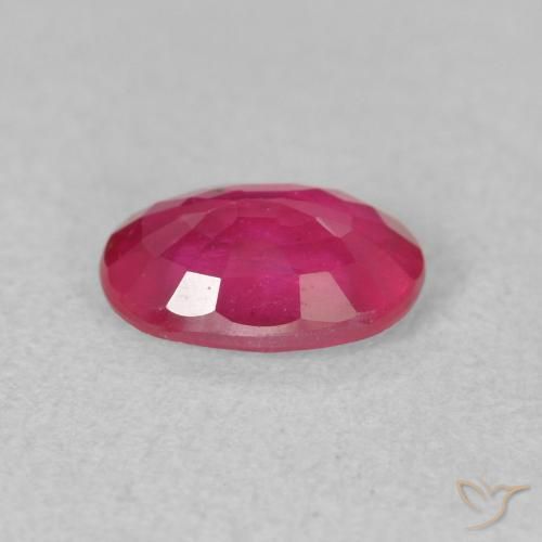 Rubí Rojo claro natural de 1.01 ct, Ovalada, VS