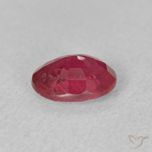 Rubí Rojo claro natural de 0.99 ct, Ovalada, VS