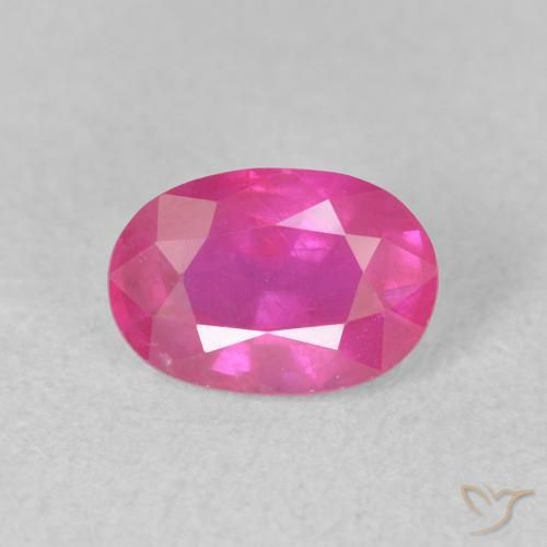 1.18ct Natural Magenta intenso Rubí, Ovalada, VS