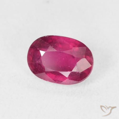 Rubí Rojo rosado natural de 1.32 ct, Ovalada, VS