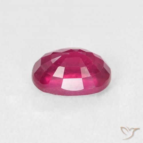 Rubí Rojo rosado natural de 1.32 ct, Ovalada, VS