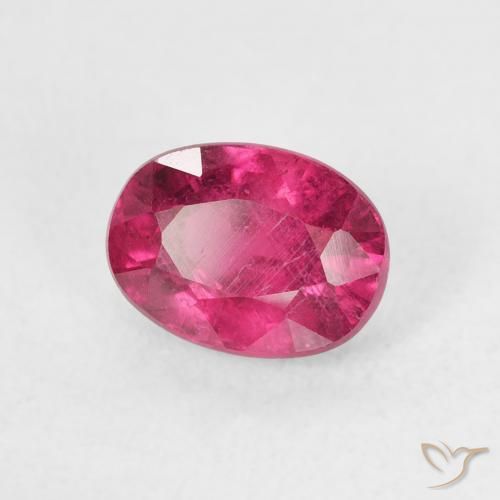 Rubí Rosa oscuro natural de 1.59 ct, Ovalada, VS