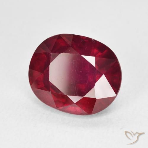 Rubí Rojo sangre natural de 7.67 ct, Ovalada, VS